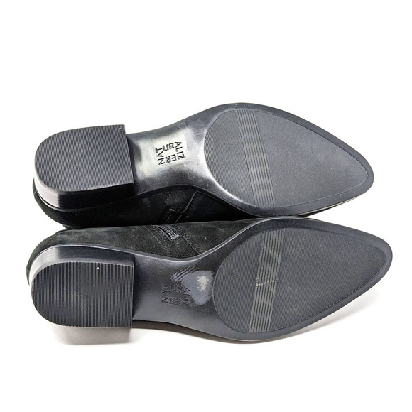 Naturalizer Shoes Womens 9 Boots Becka Leather Black Ankle Zip Pointed Booties - Picture 7 of 8